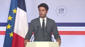 Gabriel Attal à l'Élysée le 16 mai 2024