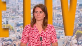 Marine Tondelier sur le plateau de BFMTV, le 19 août 2024