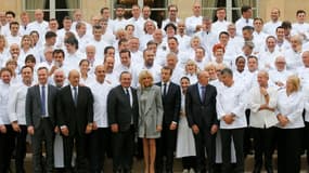 180 chefs étoilés ont été reçus à l'Elysée pour déjeuner mercredi 27 septembre.