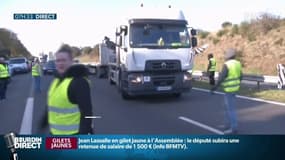 Blocages des "gilets jaunes": inquiétude chez les transporteurs routiers