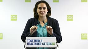 La maire de Barcelone Ada Colau lors du sommet C40 Cities Climate à Paris, le 23 octobre 2017