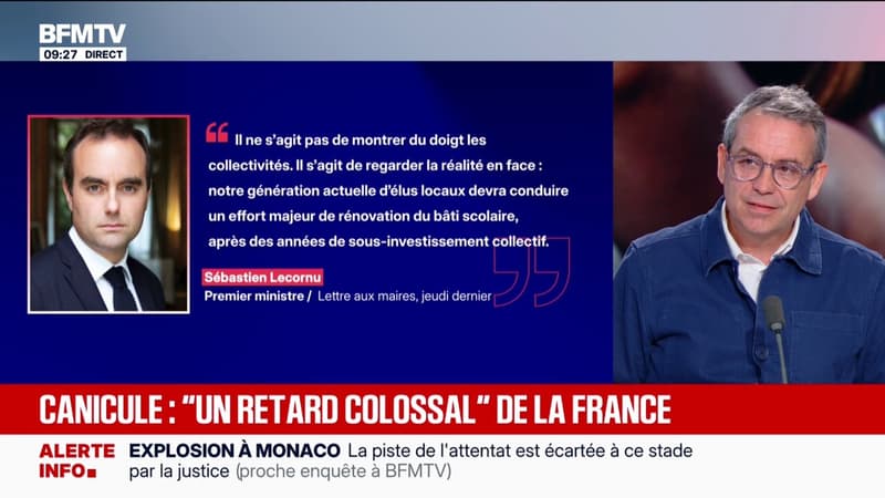 Canicule: "On a bricolé et on a fait tout ce qu'on a pu faire", répond le maire de Grigny (PCF) à Sébastien Lecornu