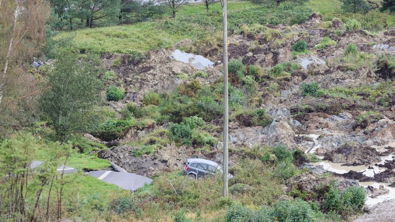 Suède: les images impressionnantes de l'effondrement d'une autoroute près de Goteborg