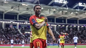 Loïs Openda avec Lens contre Toulouse, le 2 mai 2023.