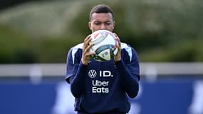 Kylian Mbappé à l'entraînement avec les Bleus, le 02/06/2025