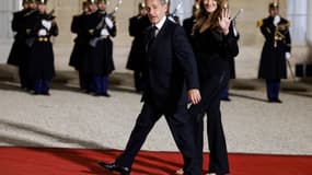 Nicolas Sarkozy et Carla Bruni-Sarkozy le 5 novembre 2024 à l'Elysée