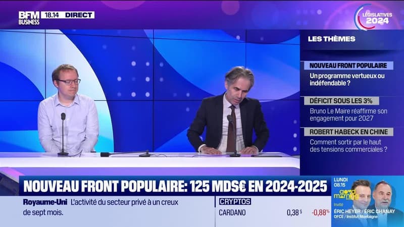 Nouveau Front populaire : 125MDS d'euros en 2024-2025 - 21/06