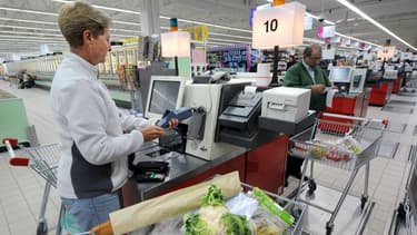 Une caisse automatique de supermarché à Rennes, en 2008 (photo d'illustration).