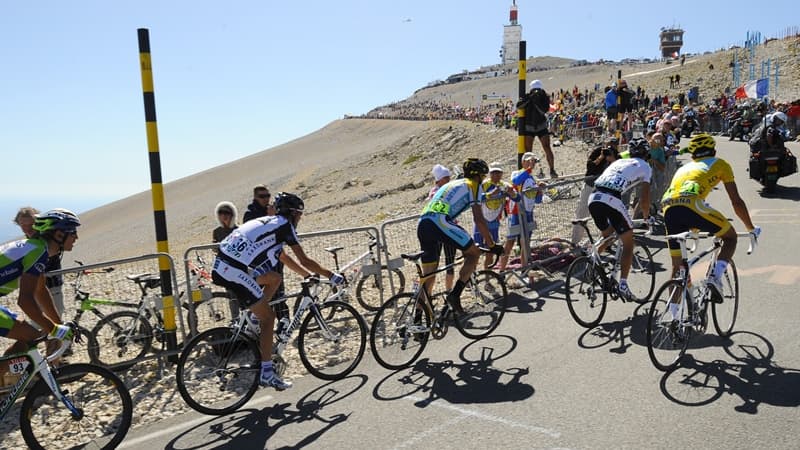 Alberto Contador et Andy Schleck à l'assaut du Ventoux sur le Tour de France 2009