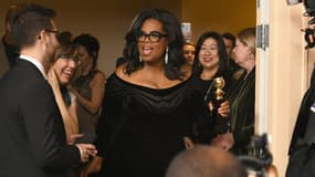 Oprah Winfrey lors de la cérémonie des Golden Globes, le 7 janvier 2018, à Los Angeles. 