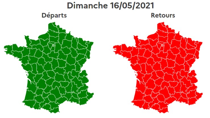 La circulation est classée rouge dimanche sur l'ensemble du territoire. La circulation est classée rouge dimanche sur l'ensemble du territoire.