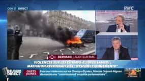 "Peut-être que le policier a voulu récupérer les maillots pour les restituer" défend un syndicaliste sur RMC