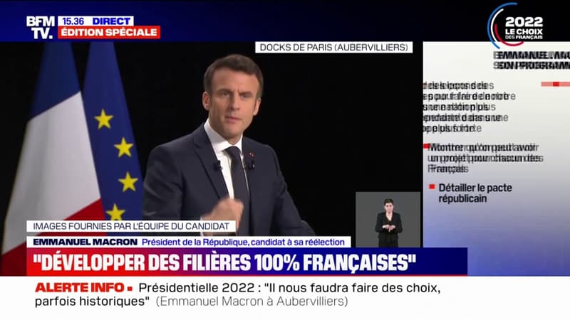 Emmanuel Macron présente son programme pour une 
