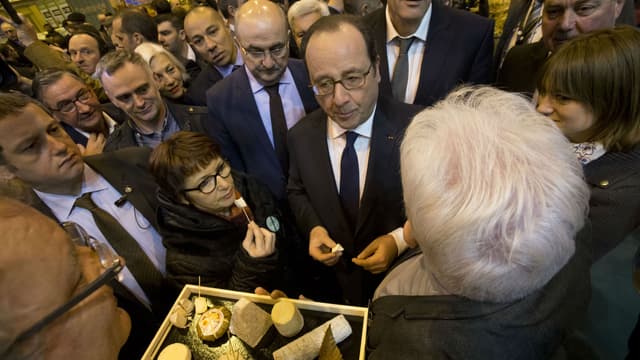 François Hollande au Salon de l'agriculture, le 25 février 2017. 