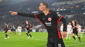 Hugo Ekitike avec l'Eintracht Francfort, le 10 novembre 2024