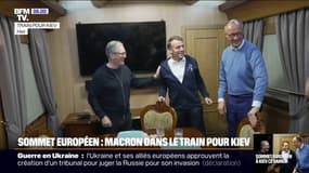 Sommet européen: Emmanuel Macron, Keir Starmer et Friedrich Merz en route pour Kiev en train