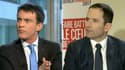 Manuel Valls et Benoît Hamon mardi soir sur BFMTV.