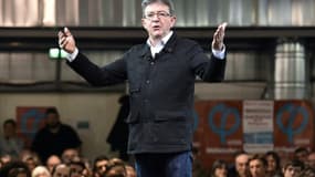 Jean-Luc Mélenchon, candidat de la France insoumise à la présidentielle, le 26 janvier 2017 à Périgueux