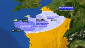 De la neige est attendue sur le nord de la France à partir de ce mardi 9 février 2021.