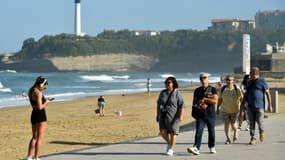 La grande plage à Biarritz, dans les Pyrénées-Atlantiques, le 18 octobre 2022