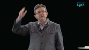 Jean-Luc Mélenchon lors de son meeting à Lyon, dimanche 5 février 2017