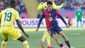 Pedri face à Villarreal en Liga, le 18 mai 2025.