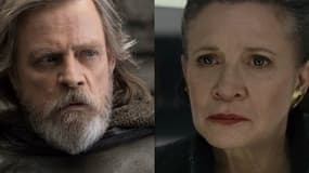 Mark Hamill et Carrie Fisher dans "Star Wars, épisode VIII: Les Derniers Jedi"