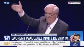 Laurent Wauquiez se félicite du "talent" de François-Xavier Bellamy face au "peu de charisme" de Nathalie Loiseau