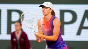 Iga Swiatek lors du premier tour de Roland-Garros, le 27 mai 2024
