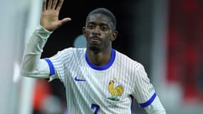 Ousmane Dembélé avec l'équipe de France en octobre 2024