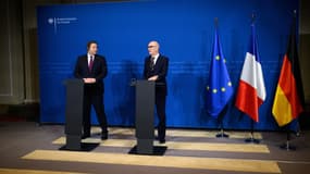 Le ministre allemand de l'Economie Lars Klingbeil et son homologue français Roland Lescure.