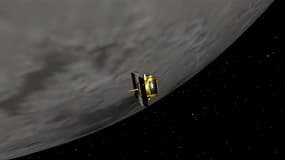 Modélisation de l'orbite lunaire de la sonde américaine Gravity Recovery And Interior Laboratory. Deux sondes jumelles de la Nasa se sont placées en orbite autour de la Lune où elles doivent préparer une mission visant à déterminer la composition du sous-