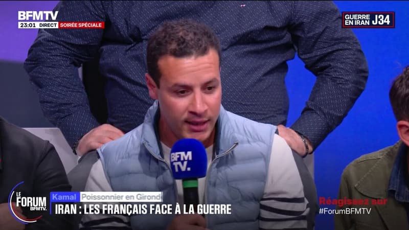 FORUM BFMTV - En cas de guerre, "je serais le premier à aller au front si on touche à notre pays", assure Kamal, poissonnier en Gironde