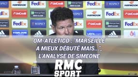 OM-Atletico : "Marseille a mieux débuté mais...", l'analyse de Simeone
