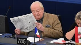 Jean-Marie Le Pen au Parlement européen.