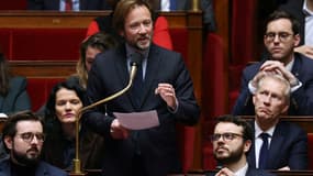 Le chef des députés socialistes, Boris Vallaud, à l'Assemblée nationale le 28 janvier 2025