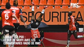 Lorient 3-2 PSG : Le but de Moffi avec les commentaires radio de RMC