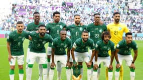 L'équipe de l'Arabie saoudite avant son exploit contre l'Argentine