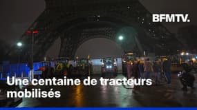 Tour Eiffel, Champs-Élysées, Porte d'Orléans... Des agriculteurs mobilisés à Paris ou aux abords de la capitale  