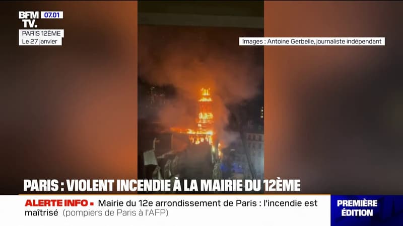 Paris: l'incendie qui s'est déclaré dans la mairie du 12e arrondissement est maîtrisé