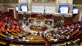 L'hémicycle de l'Assemblée nationale le 11 décembre 2025 