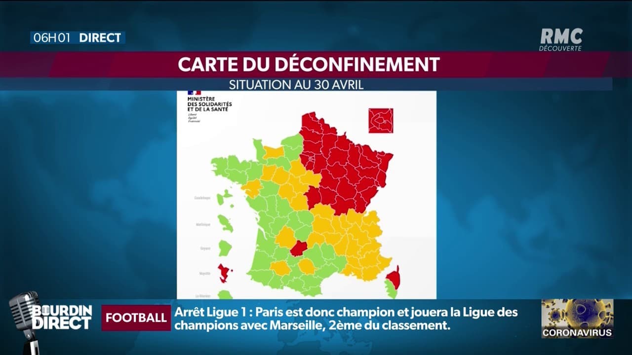Rouge, orange ou vert: que faut-il retenir de cette première carte de France du confinement?