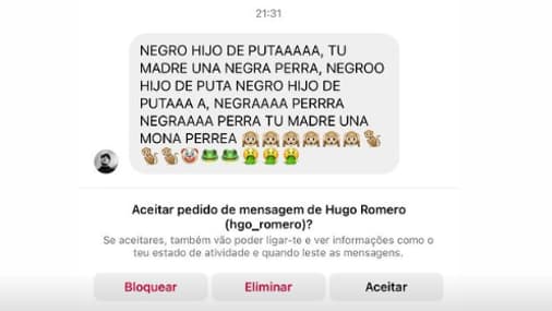 Capture d'écran instagram. @nunomendes_5