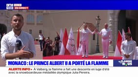 Le prince Albert II de Monaco a porté la flamme olympique