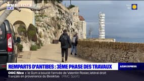 Remparts d'Antibes: la 3e phase des travaux a débuté, la promenade accessible fin avril 