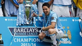 Samir Nasri, sacré champion avec Manchester City en 2014