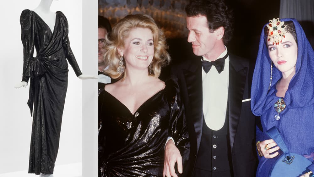 Catherine Deneuve et Isabelle Agjani à la première du film Subway de Luc Besson en 1985.