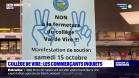 Calvados: les commerçants s'inquiètent de la fermeture du collège du Val de Vire