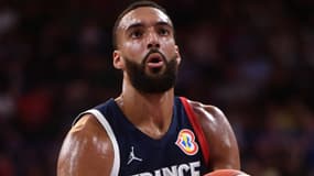 Rudy Gobert avec l'équipe de France contre la Tunisie, le 31 juillet 2023.