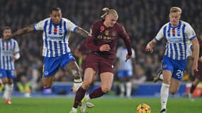 Erling Haaland lors du match Brighton-Manchester City, le 9 novembre 2024